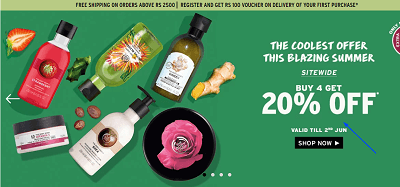 Offers and coupon for The Body Shop1
