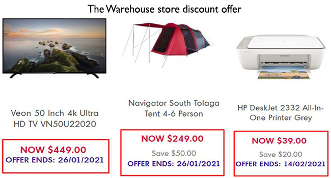 the warehouse offer